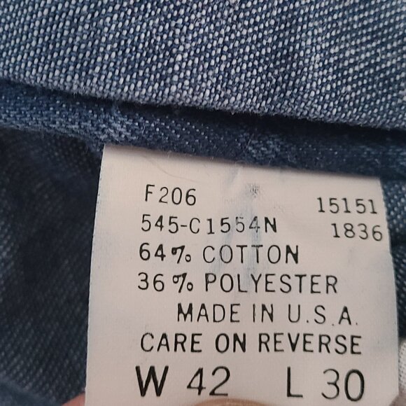 Vintage Big Mac Blue Denim Bibbed Overall Men's Size 42 x 30 Made in USA - Picture 4 of 6